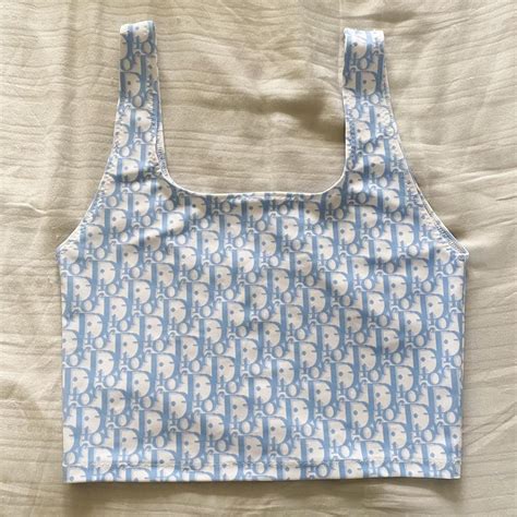 dior baby blue crop top|dior clothing for women.